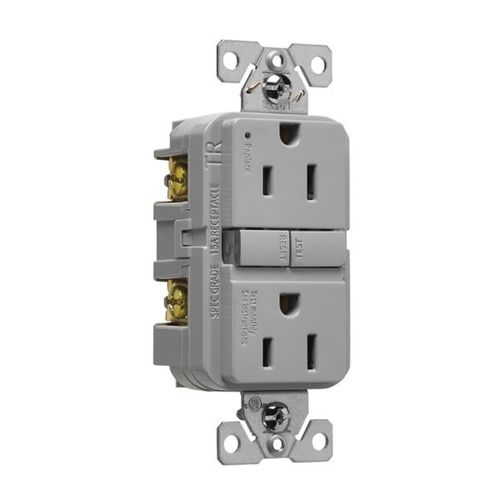 Main product image of Tamper-Resistant, Self-Test Gfci, 15A, 125V, Gray, Slim Design, TRGF15GY
