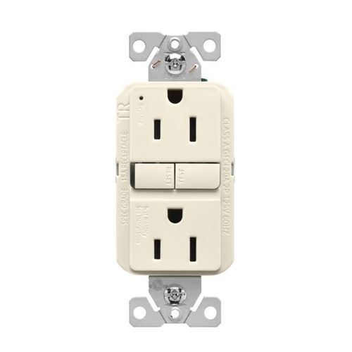 Main product image of Tamper-Resistant, Self-Test Gfci, 15A, 125V, Light Almond, Slim Design, 3 Pack, Retail Box, TRGF15LA-3-L
