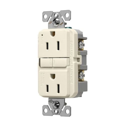 Main product image of Tamper-Resistant, Self-Test Gfci, 15A, 125V, Light Almond, Slim Design, 3 Pack, Retail Box, TRGF15LA-3-L