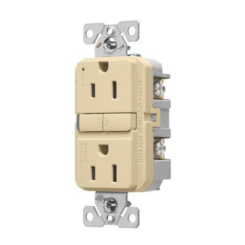 Main product image of Tamper-Resistant, Self-Test Gfci, 15A, 125V, Ivory, Slim Design, 3 Pack, Retail Box, TRGF15V-3-L