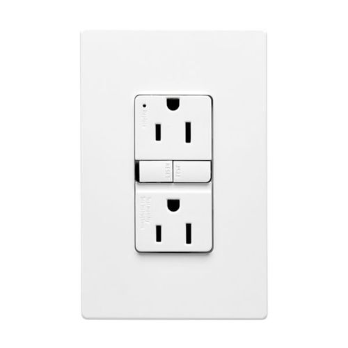 Main product image of Tamper-Resistant Self-Test Gfci, 15A, 125V, White, Slim Design, With Wallplate, TRGF15W-WP
