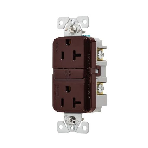 Main product image of Tamper-Resistant, Self-Test Gfci, 20A, 125V, Brown, Slim Design, TRGF20B
