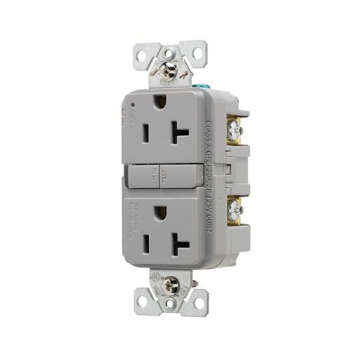 Main product image of Tamper-Resistant, Self-Test Gfci, 20A, 125V, Gray, Slim Design, TRGF20GY