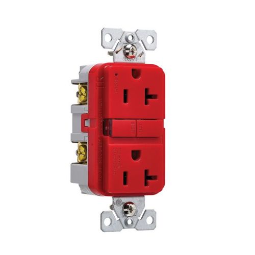 Main product image of Tamper-Resistant, Self-Test Gfci, 20A, 125V, Red, Slim Design, TRGF20RD