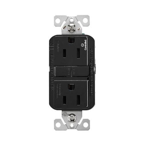 Main product image of Tamper-Resistant, Controlled, Self-Test Gfci, 15A, 125V, Black, Slim Design, TRGFC15BK