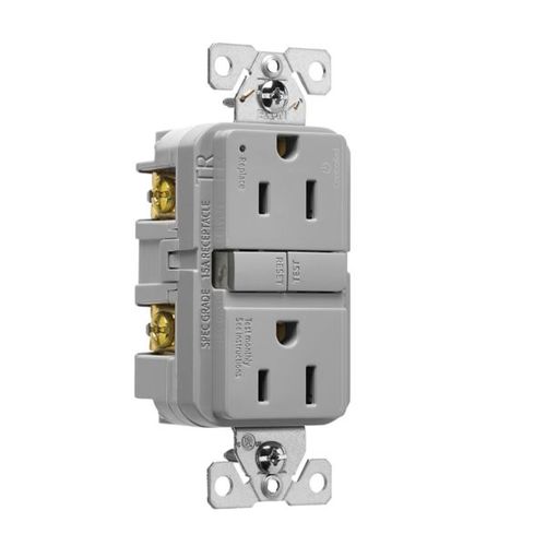Main product image of Tamper-Resistant, Controlled, Self-Test Gfci, 15A, 125V, Gray, Slim Design, TRGFC15GY
