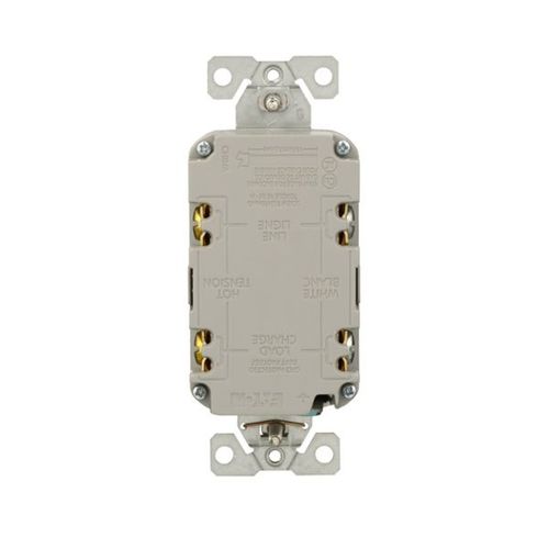 Main product image of Tamper-Resistant, Controlled, Self-Test Gfci, 15A, 125V, Gray, Slim Design, TRGFC15GY