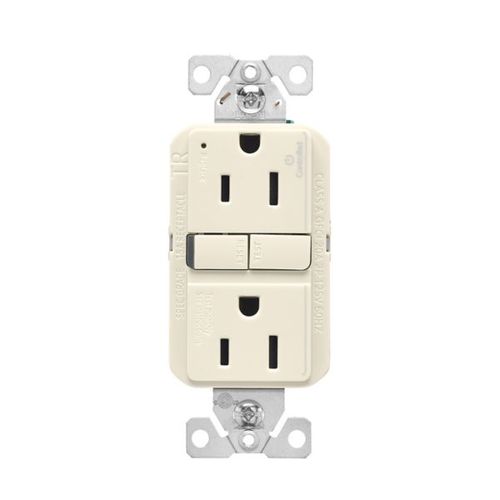 Main product image of Tamper-Resistant, Controlled, Self-Test Gfci, 15A, 125V, Light Almond, Slim Design, TRGFC15LA