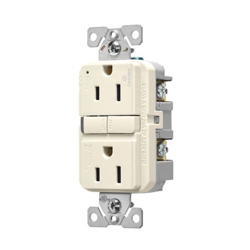 Main product image of Tamper-Resistant, Controlled, Self-Test Gfci, 15A, 125V, Light Almond, Slim Design, TRGFC15LA
