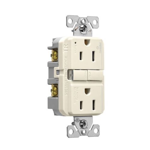 Main product image of Tamper-Resistant, Controlled, Self-Test Gfci, 15A, 125V, Light Almond, Slim Design, TRGFC15LA