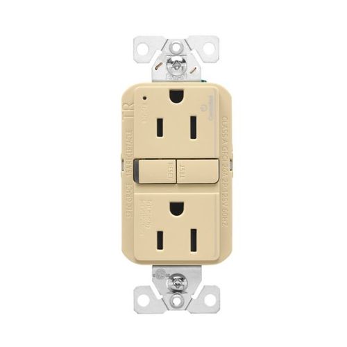 Main product image of Tamper-Resistant, Controlled, Self-Test Gfci, 15A, 125V, Ivory, Slim Design, TRGFC15V