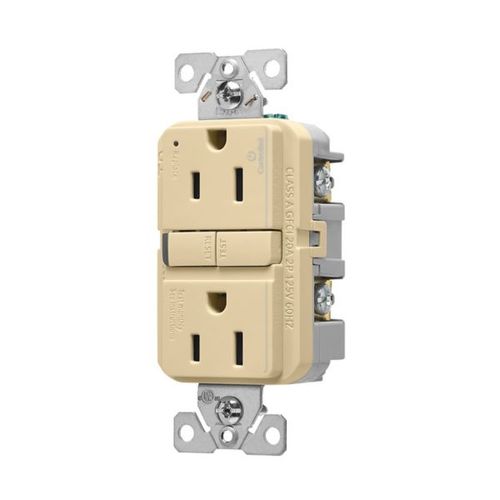 Main product image of Tamper-Resistant, Controlled, Self-Test Gfci, 15A, 125V, Ivory, Slim Design, TRGFC15V