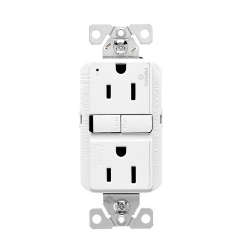 Main product image of Tamper-Resistant, Controlled, Self-Test Gfci, 15A, 125V, White, Slim Design, TRGFC15W
