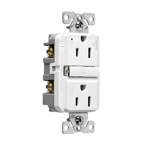 Main product image of Tamper-Resistant, Controlled, Self-Test Gfci, 15A, 125V, White, Slim Design, TRGFC15W