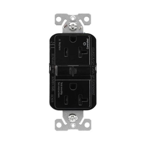 Main product image of Tamper-Resistant, Controlled, Self-Test Gfci, 20A, 125V, Black, Slim Design, TRGFC20BK