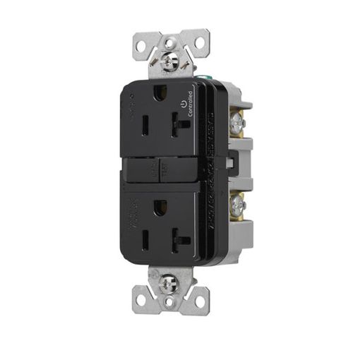 Main product image of Tamper-Resistant, Controlled, Self-Test Gfci, 20A, 125V, Black, Slim Design, TRGFC20BK