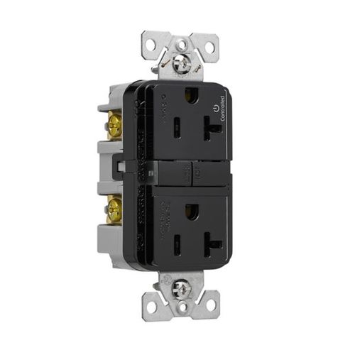 Main product image of Tamper-Resistant, Controlled, Self-Test Gfci, 20A, 125V, Black, Slim Design, TRGFC20BK