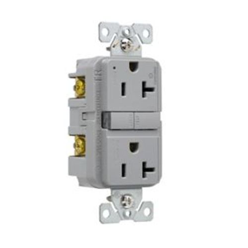 Main product image of Tamper-Resistant, Controlled, Self-Test Gfci, 20A, 125V, Gray, Slim Design, TRGFC20GY
