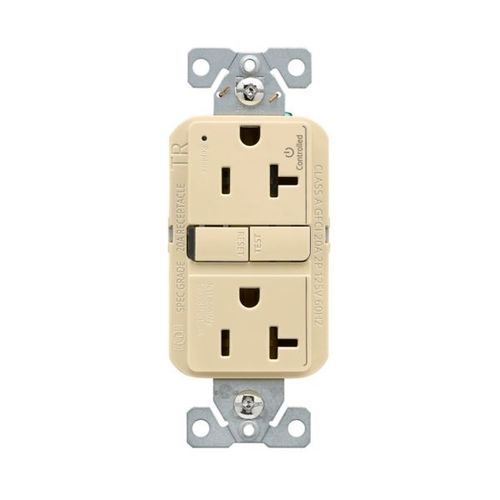 Main product image of Tamper-Resistant, Controlled, Self-Test Gfci, 20A, 125V, Ivory, Slim Design, TRGFC20V