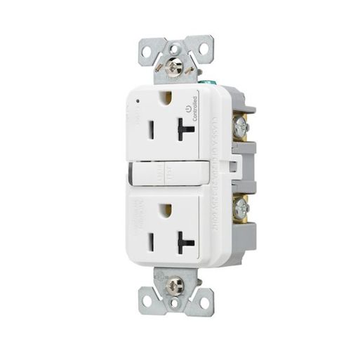Main product image of Tamper-Resistant, Controlled, Self-Test Gfci, 20A, 125V, White, Slim Design, TRGFC20W