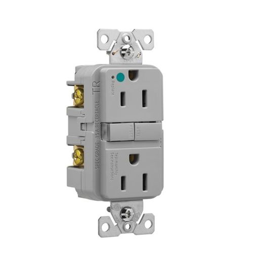 Main product image of Tr Hg Gfci, 15A, 125V, Gray, Slim, TRGFH15GY