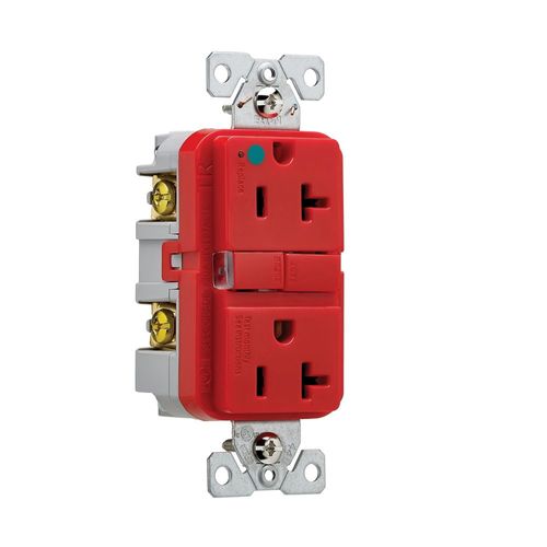 Main product image of Tr Hg Gfci, 20A, 125V, Red, Slim, TRGFH20RD