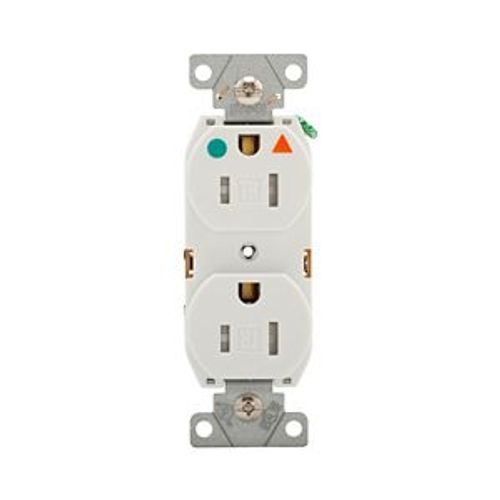 Main product image of Arrow Hart Duplex Receptacle, #14-10 Awg 15A, 125V, Impact-Resistant Nylon, Duplex, TRIG8200W