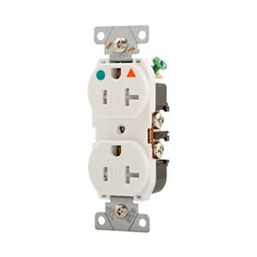 Main product image of Arrow Hart Heavy-Duty Duplex Receptacle, #14-10 Awg 20A, 125V, Gray, Impact-Resistant Nylon, TRIG8300GY