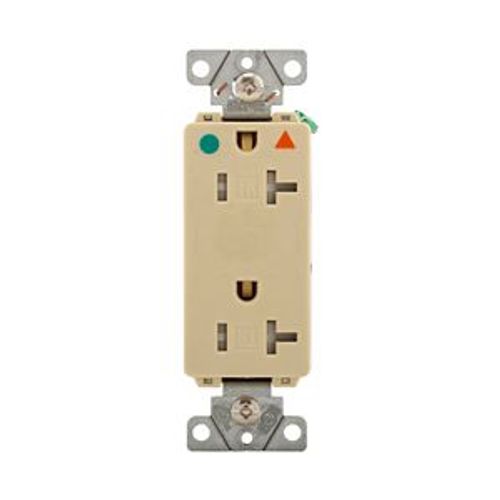 Main product image of Arrow Hart Duplex Receptacle, #14-10 Awg 20A, 125V, Ivory, Impact-Resistant Nylon, TRIG8362V