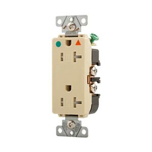 Main product image of Arrow Hart Duplex Receptacle, #14-10 Awg 20A, 125V, Ivory, Impact-Resistant Nylon, TRIG8362V