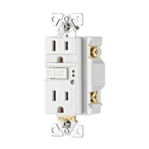 Main product image of Gfci Receptacle, Nightlight, Self-Test, #14 -10 Awg 15A 125V, Night Light, 2-Pole 3-Wire, TRSGFNL15W