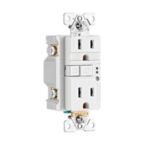 Main product image of Gfci Receptacle, Nightlight, Self-Test, #14 -10 Awg 15A 125V, Night Light, 2-Pole 3-Wire, TRSGFNL15W