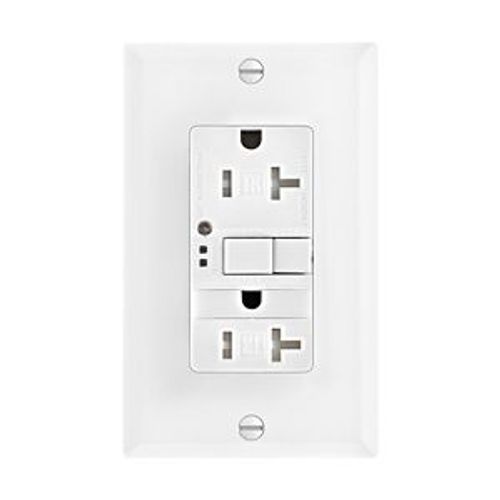 Main product image of Gfci Receptacle, Nightlight, Self-Test, #14 -10 Awg 20A 125V, Night Light, 2-Pole 3-Wire, TRSGFNL20W