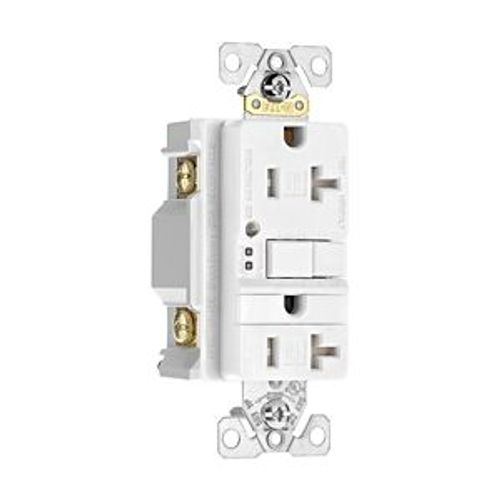 Main product image of Gfci Receptacle, Nightlight, Self-Test, #14 -10 Awg 20A 125V, Night Light, 2-Pole 3-Wire, TRSGFNL20W