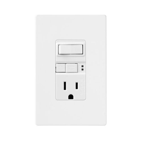 Main product image of Gfci Receptacle, White A42, TRSGFS15W-M-L