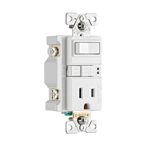 Main product image of Gfci Receptacle, White A42, TRSGFS15W-M-L