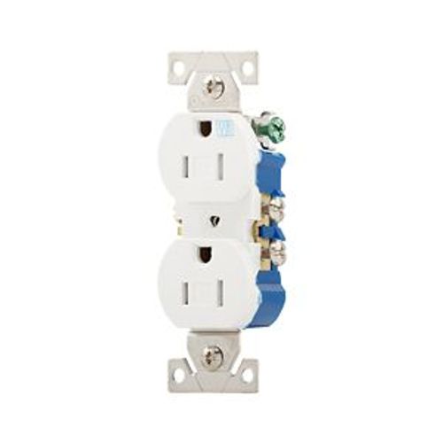 Main product image of Residential Duplex Receptacle, #14-10 Awg 15A 125V, SideAnd Push, Gray, Weather Resistant, TWR270GY
