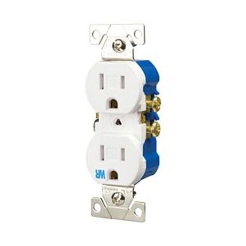 Main product image of Residential Duplex Receptacle, #14-10 Awg 15A 125V, SideAnd Push, Gray, Weather Resistant, TWR270GY
