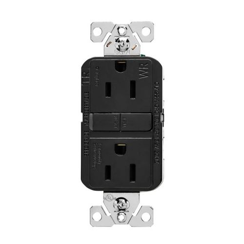 Main product image of Tamper And Weather-Resistant, Self-Test Gfci, 15A, 125V, Black, Slim Design, TWRGF15BK