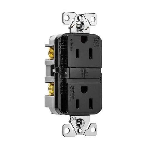 Main product image of Tamper And Weather-Resistant, Self-Test Gfci, 15A, 125V, Black, Slim Design, TWRGF15BK