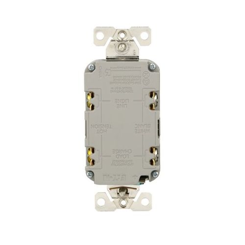 Main product image of Tamper And Weather-Resistant, Self-Test Gfci, 15A, 125V, Gray, Slim Design, TWRGF15GY