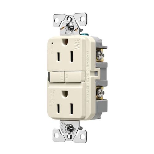 Main product image of Tamper And Weather-Resistant, Self-Test Gfci, 15A, 125V, Light Almond, 50 Pack, Slim Design, TWRGF15LA-50