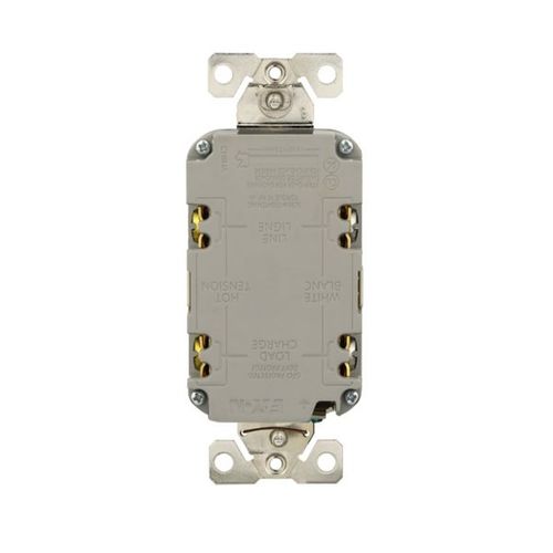 Main product image of Tamper And Weather-Resistant, Self-Test Gfci, 15A, 125V, Light Almond, 50 Pack, Slim Design, TWRGF15LA-50