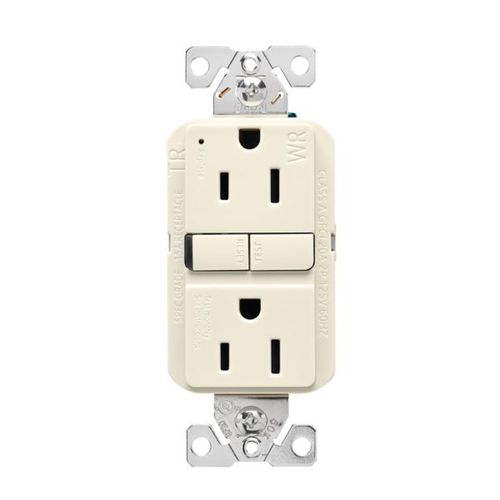 Main product image of Tamper And Weather-Resistant, Self-Test Gfci, 15A, 125V, Light Almond, Slim Design, TWRGF15LA