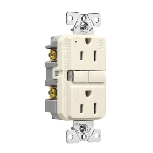 Main product image of Tamper And Weather-Resistant, Self-Test Gfci, 15A, 125V, Light Almond, Slim Design, TWRGF15LA