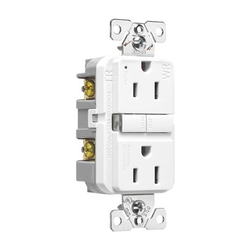 Main product image of Tamper And Weather-Resistant, Self-Test Gfci, 15A, 125V, White, 50 Pack, Slim Design, TWRGF15W-50