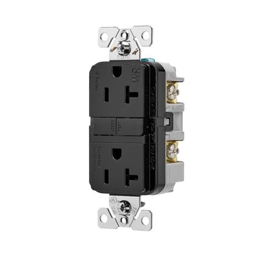 Main product image of Tamper And Weather-Resistant, Self-Test Gfci, 20A, 125V, Black, Slim Design, TWRGF20BK