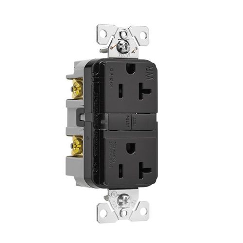 Main product image of Tamper And Weather-Resistant, Self-Test Gfci, 20A, 125V, Black, Slim Design, TWRGF20BK