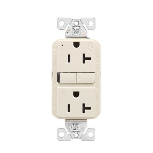 Main product image of Tamper And Weather-Resistant, Self-Test Gfci, 20A, 125V, Light Almond, Slim Design, TWRGF20LA