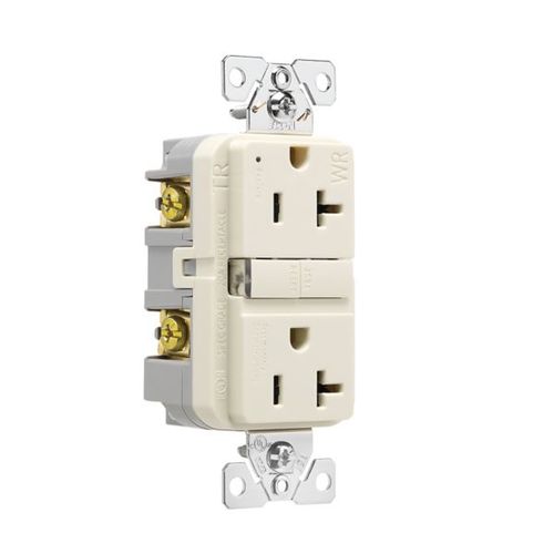 Main product image of Tamper And Weather-Resistant, Self-Test Gfci, 20A, 125V, Light Almond, Slim Design, TWRGF20LA